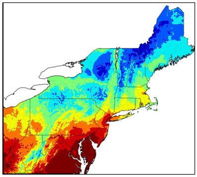 Northeast gdd accumulation map