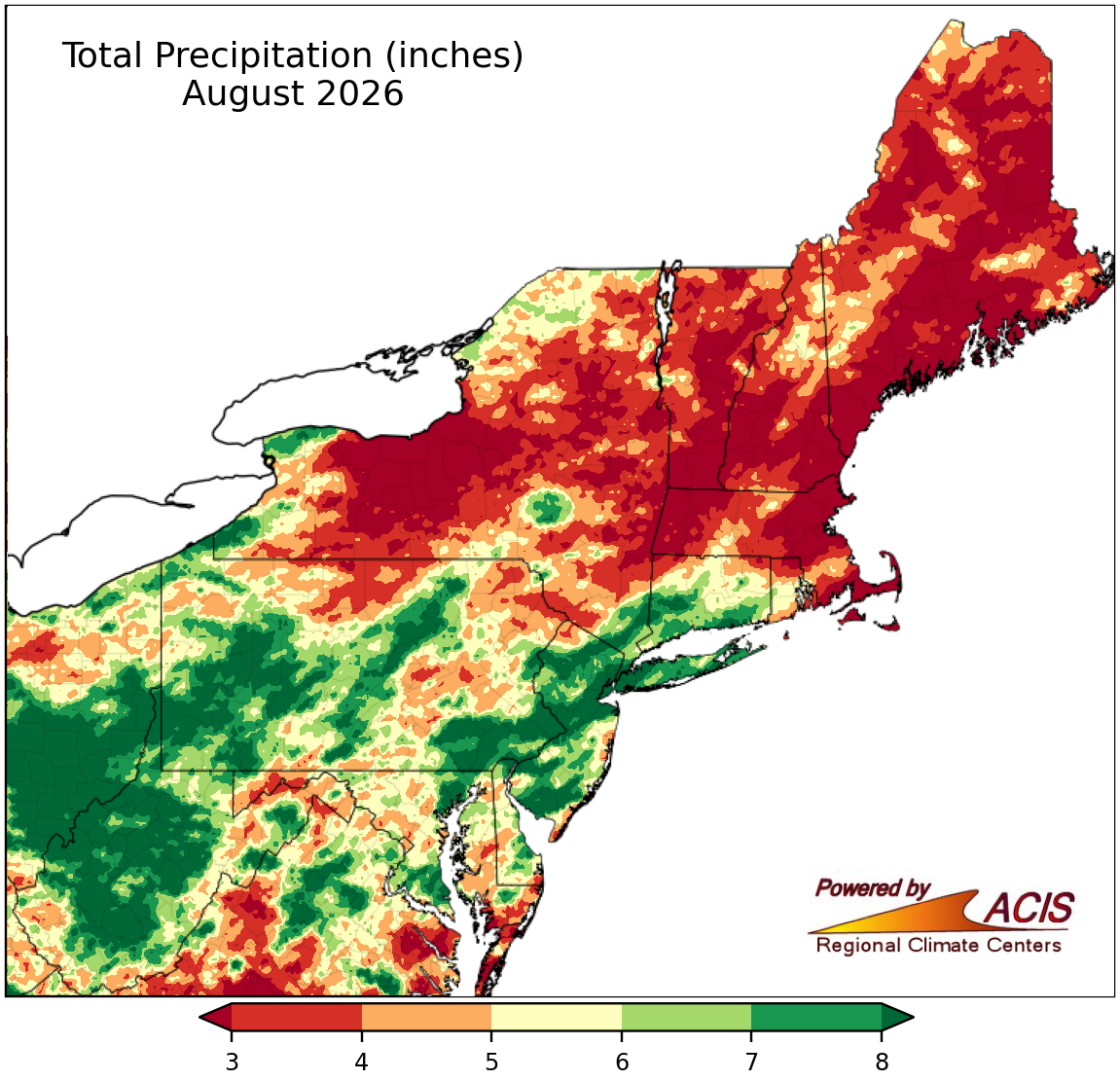 Selected monthly map